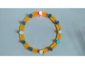 led sectorielle de l'horloge ménage les horloges sur des roulettes numérique la bande python raspberry pi 3 rgb rpi segment horloge mur ws2812 ws2812b 3d print model - Mito3D