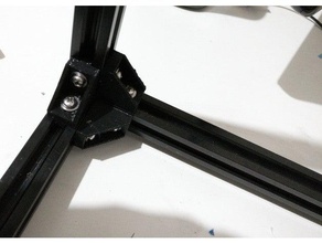 strong 90 degree bracket 2020 3d printer parts aluminium profile tronxy 3d print model - Mito3D