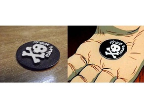 la mancha negra monedas & insignias marca pirata los piratas spot isla del tesoro 3d print model - Mito3D