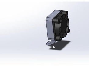 einfache axial-Lüfter Düse Kühlung 3d Drucker Zubehör 3d print model - Mito3D