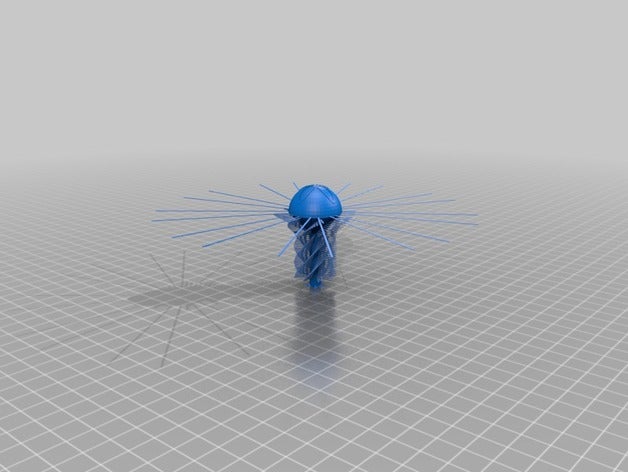 my customized jellyfish - drooloops 2 animals 3D print model - Mito3D