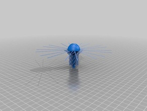 my customized jellyfish - drooloops 2 animals 3d print model - Mito3D