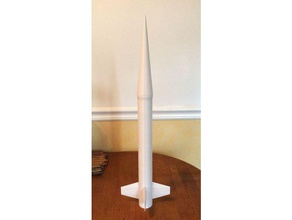 1 10 escala nike fumo modelo de foguete veículos 3d print model - Mito3D
