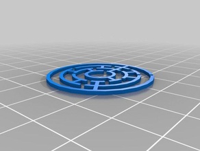 cerchio labirinto orecchino pendente matematica arte su misura 3d print model - Mito3D