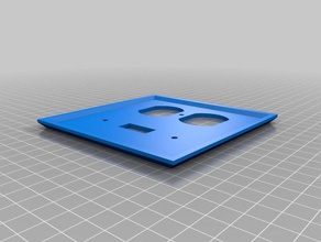 switchoutletpalte do agregado familiar personalizado 3d print model - Mito3D