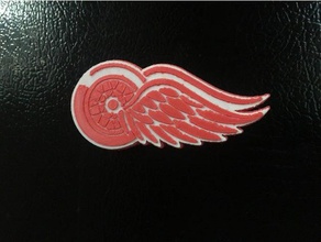 detroit red wings logotipo de imán signos y logotipos dual dualstrusion doble extrusor extrusión nevera el magnético michigan alas rojas refrigerador del 3d print model - Mito3D