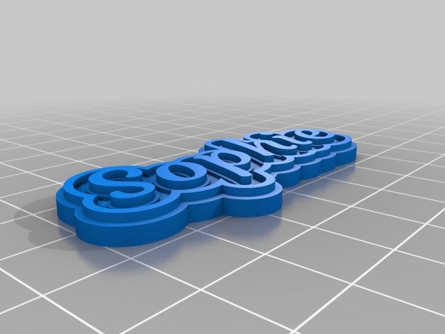 sophie zucchini Schlüsselanhänger kundengebundene 3D print model - Mito3D