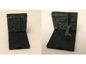 openlock mur caché club jeux 28mm miniature le mdn tuiles donjons dragons donjon de pathfinder dessus table terrain 3d print model - Mito3D