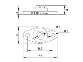 parte superior del soporte de cojinete tevo la tarántula Impresora 3d las piezas marco kfl08 kfl 08 apoyo taranis z-eje rodamiento 3d print model - Mito3D