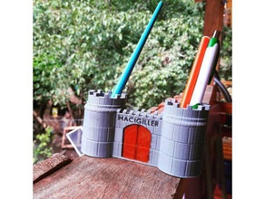 pencil box kalemlik castle hobby 3d print model - Mito3D