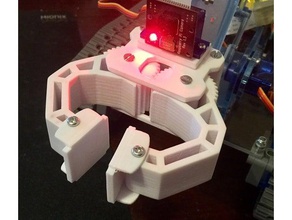 solid mearm remix robotgeek 9g gripper robotics servo claw hand robot 3d print model - Mito3D