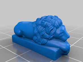lion sculptures big cat 3d print model - Mito3D