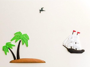 la vie marine projet de mur décor 3d print model - Mito3D