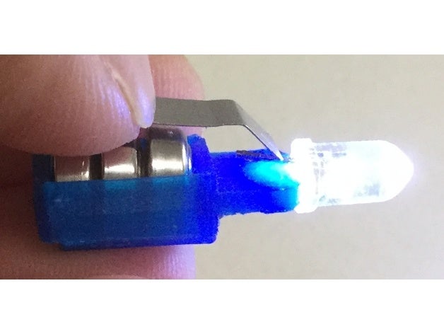 micro lampe led de l'électronique la batterie lr41 l'upcycling 3D print model - Mito3D