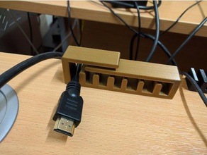 grandes cable ordenado de la oficina soporte gestión cables escritorio organizador 3d print model - Mito3D