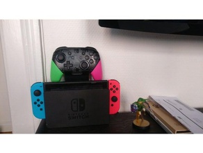 nintendo switch pro controller holder video games dock stand wii u 3d print model - Mito3D