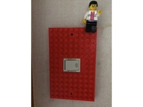lego switch cover single household supplies light power supply 3d print model - Mito3D