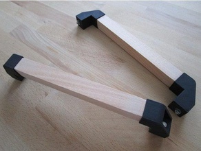 variable length handle household door wood 3d print model - Mito3D