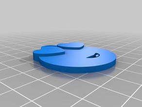 hearteye emoji llavero llaveros 3d corazón 3d print model - Mito3D