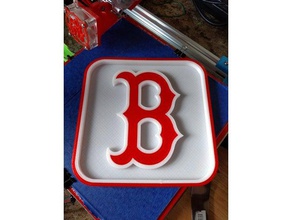 los boston red sox logo deporte y al aire libre el béisbol medias rojas de redsox logotipo logotipos deportes 3d print model - Mito3D