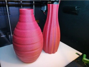 ímpar par de vasos esculturas estranho altura fina vaso ampla 3d print model - Mito3D