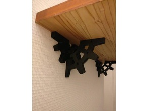 gear shelves bracket decor gears shelf steampunk steam punk wall 3d print model - Mito3D