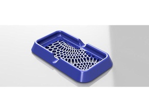 hexagon pattern soap dish bathroom 3d print model - Mito3D