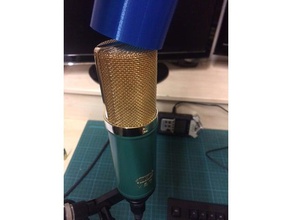 simple dust-cover mxl v67 microphone music 3d print model - Mito3D
