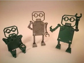jeff - robot des affaires de carte garder son calme construire robots l'art interactif visite le 3d print model - Mito3D