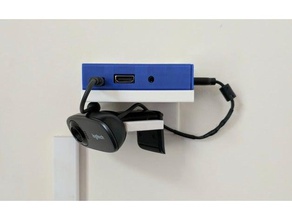 logitech c310 montaggio a parete v2 pi shelf - motioneye la fotocamera il movimento degli occhi raspberry 3d print model - Mito3D