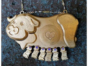 la chance de porc collier pendentif bijoux l'accessoire animal mignon conception le cochon piggy excentrique portable 3d print model - Mito3D