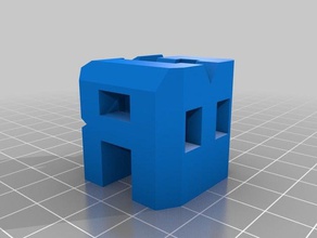 rgb anamorphic cube interaktive Kunst anamorphotisch Anamorphose 3d print model - Mito3D