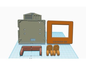 tft28 flat smooth mount 3d printer parts electronics mks tft bracket screen touch tronxy x3 3d print model - Mito3D