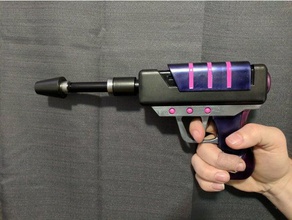 9 calibre de la pistola plasma real y versiones falsas props dibujos animados cosplay prop arma morty smith rickandmorty rick sánchez 3d print model - Mito3D