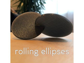 rolling ellipses fidget bureau de jouets l'art interactif art jouet spinner amusant jeu illusion d'optique le rouleau la sculpture 3d print model - Mito3D