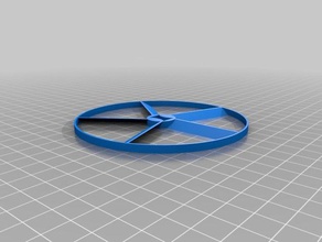 anello a spirale launch pad 5 lame 30deg 100mm diametro 4mm di altezza 1mm spessore giocattoli meccanici su misura 3d print model - Mito3D