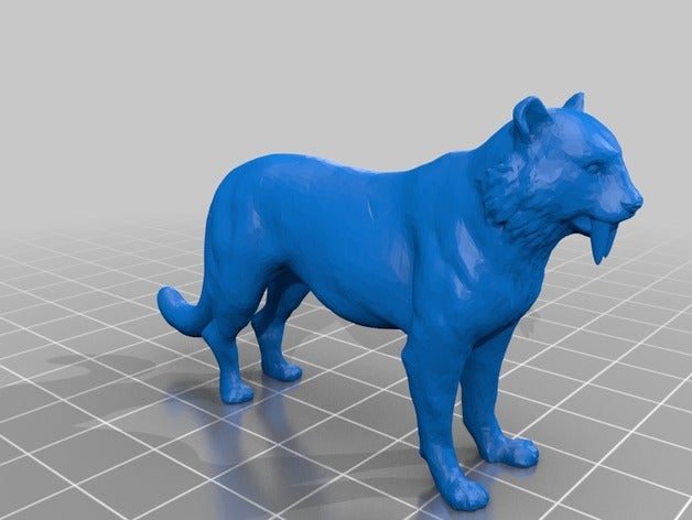 saber toothed tiger 3d-drucken 3D print model - Mito3D