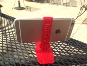iphone 6 stand w custom name mobile phone 3d print model - Mito3D