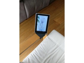 ikea poang armrest phone tablet stand mobile hack holder 3d print model - Mito3D