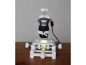 usb microscopio stand x-y base built-in controluce di apprendimento 3d print model - Mito3D