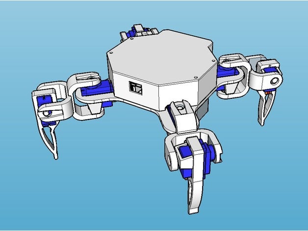 1 robot modeli dört ayaklı Robotik 18650 arduino cuadrupedo nano dörtayaklı örümcek uno 3D print model - Mito3D