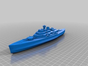 rc warship boat r c vehicles war 3d print model - Mito3D