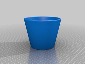 simple 12cm de pot fleur ménage freecad 3d print model - Mito3D