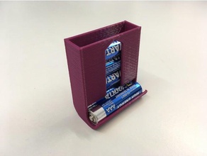 simple battery dispenser aaa version organization box holder 3d print model - Mito3D