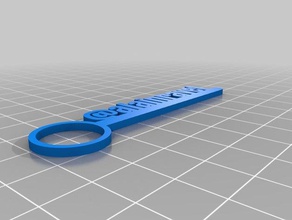 a minha pulseira de identificação personalizada bar chaveiros personalizado 3d print model - Mito3D