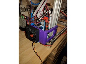 hiperküp devre fan monte edin 3d yazıcı aksesuarları aktif soğutma fanı 3d print model - Mito3D