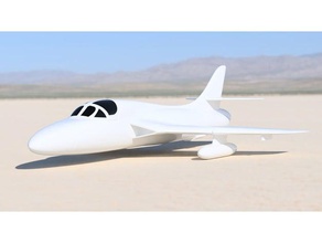 hawker hunter modelo em escala veículos aeronaves de avião fácil impressão scalemodel brinquedo 3d print model - Mito3D