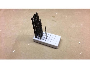 drill bit stand tool holders & boxes 3d print model - Mito3D