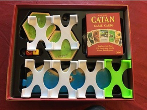 colonizadores de catan, titular do cartão aconchegante jogos jogo cartas catan 3d peças quebra-cabeça 3d print model - Mito3D