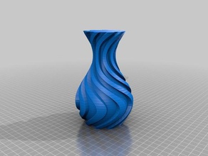 gear-wave vase decor decoration spiral 3d print model - Mito3D